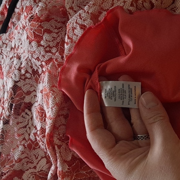 Summery Cynthia Rowley pink and white floral lace sun dress, sz 8 - Picture 5 of 5